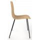 Almond Ash Shell Chair with Black 4-Leg Steel Frame