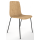 Almond Ash Shell Chair with Black 4-Leg Steel Frame