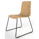 Almond Ash Shell Chair with Black Skid Steel Frame