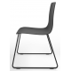 Almond Ash Shell Chair with Black Skid Steel Frame