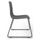 Almond Ash Shell Chair with Black Skid Steel Frame