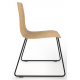 Almond Ash Shell Chair with Black Skid Steel Frame