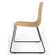 Almond Ash Shell Chair with Black Skid Steel Frame