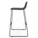 Almond Ash Shell Chair High Stool with Black Steel Frame