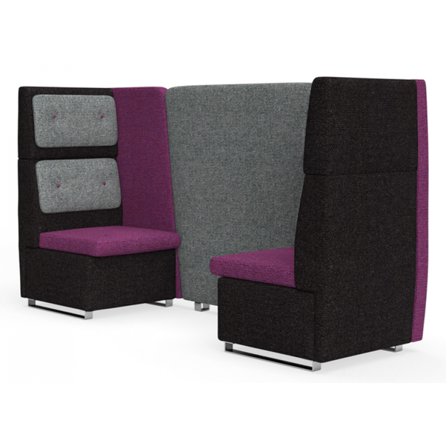 bTogether Open Upholstered 2 Seater Booth