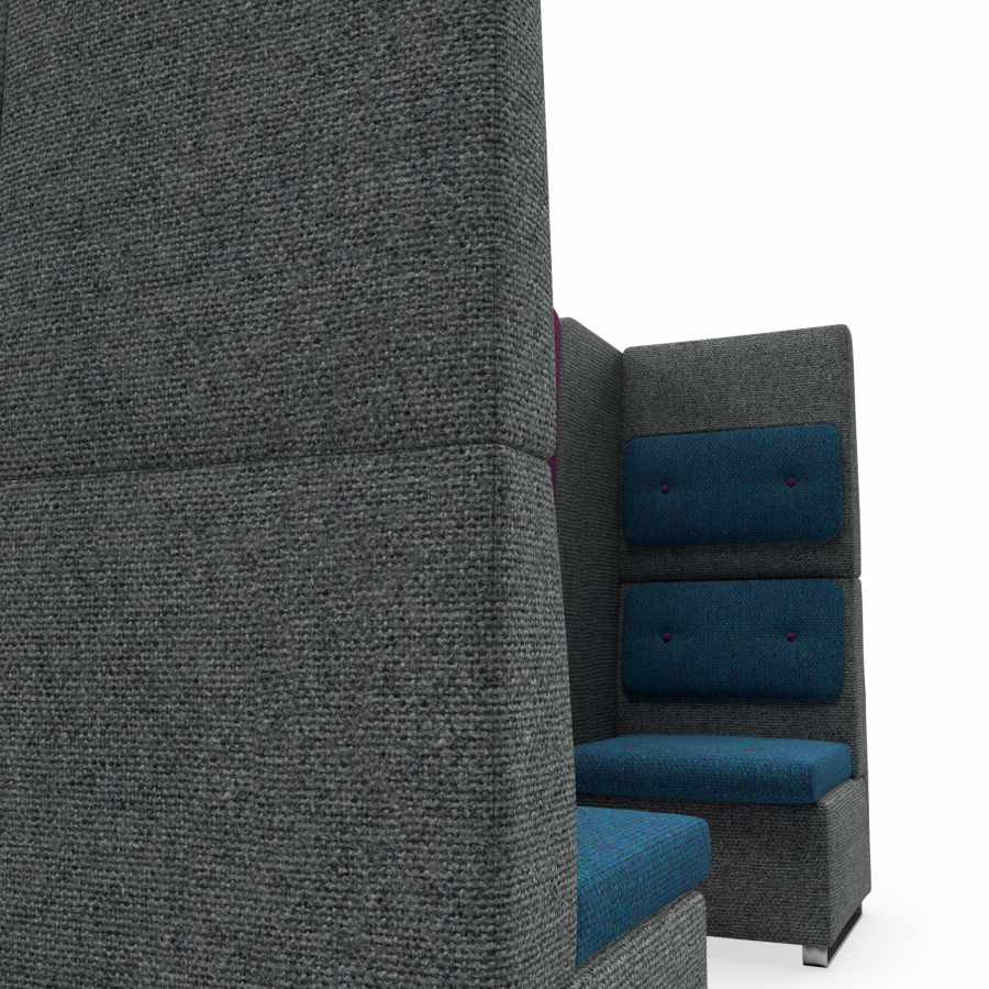 bTogether Open Upholstered 2 Seater Booth High Back