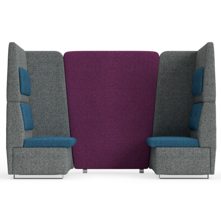 bTogether Open Upholstered 2 Seater Booth High Back