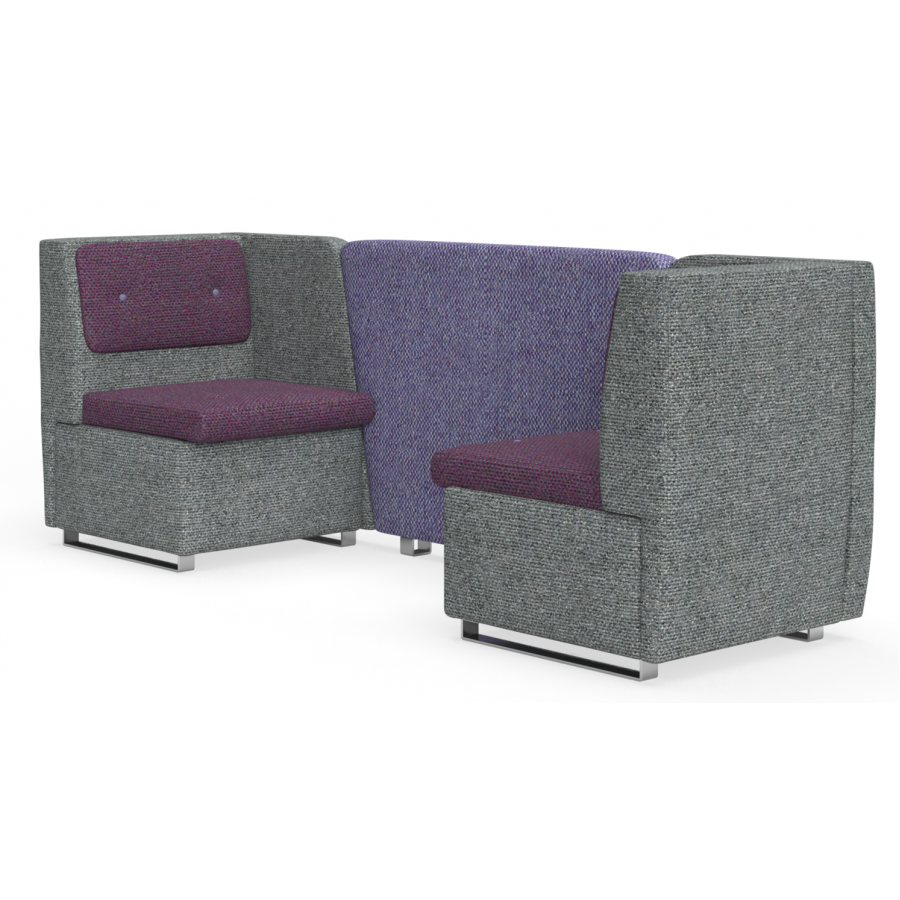 bTogether Open Upholstered 2 Seater Booth Low Back