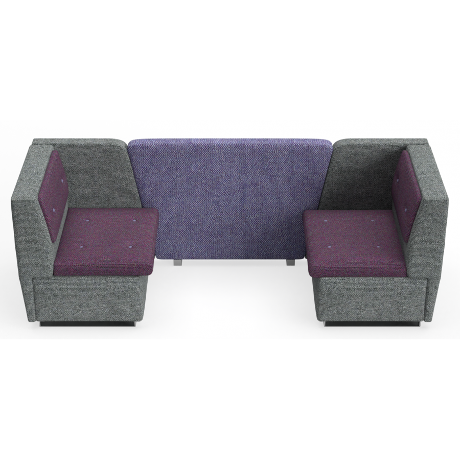 bTogether Open Upholstered 2 Seater Booth Low Back
