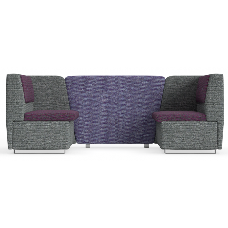 bTogether Open Upholstered 2 Seater Booth Low Back