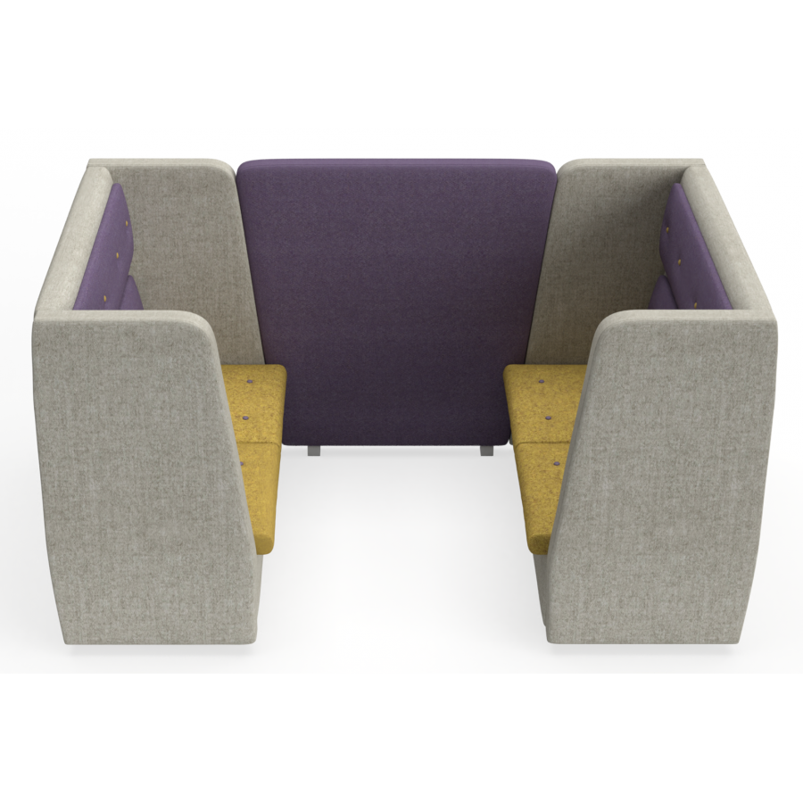 bTogether Open Upholstered 4 Seater Booth