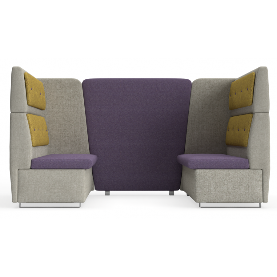 bTogether Open Upholstered 4 Seater Booth