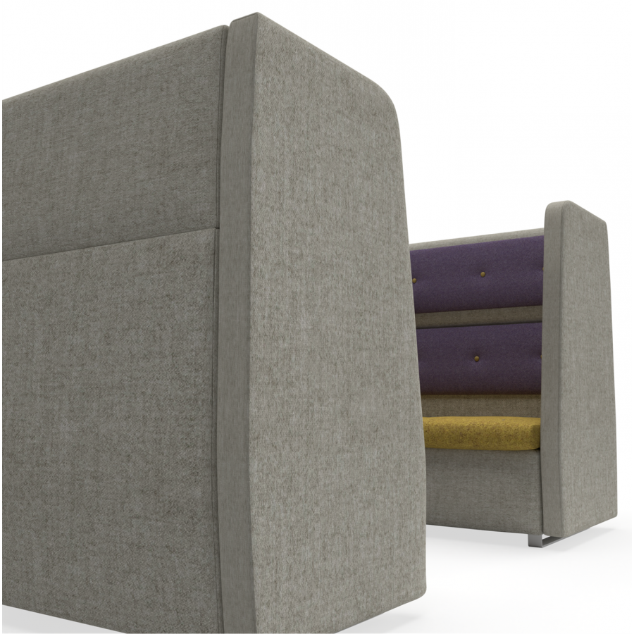 bTogether Open Upholstered 4 Seater Booth