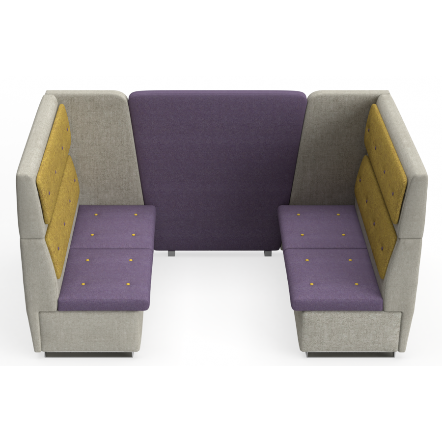 bTogether Open Upholstered 4 Seater Booth