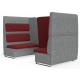 bTogether Open Upholstered 4 Seater Booth High Back