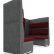 bTogether Open Upholstered 4 Seater Booth High Back