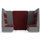 bTogether Open Upholstered 4 Seater Booth High Back