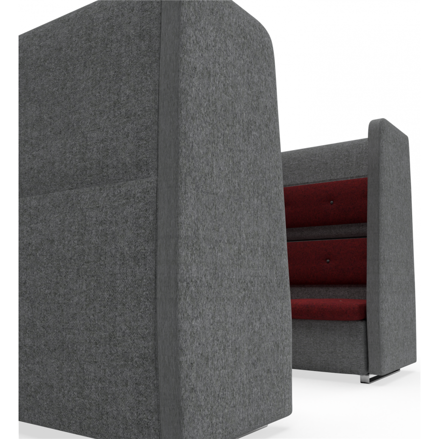 bTogether Open Upholstered 4 Seater Booth High Back