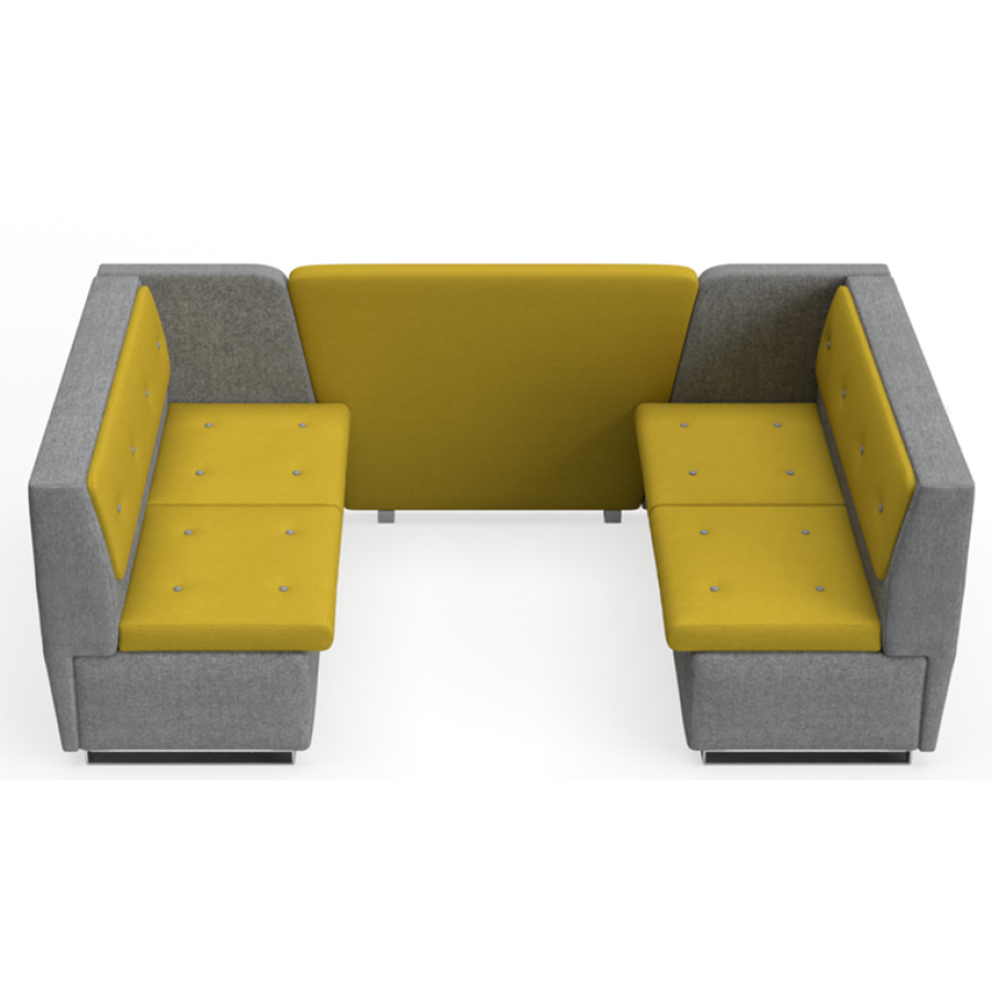 bTogether Open Upholstered 4 Seater Booth Low Back