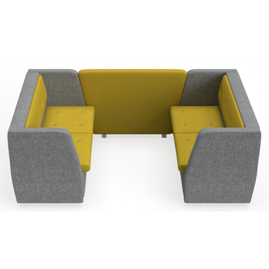 bTogether Open Upholstered 4 Seater Booth Low Back