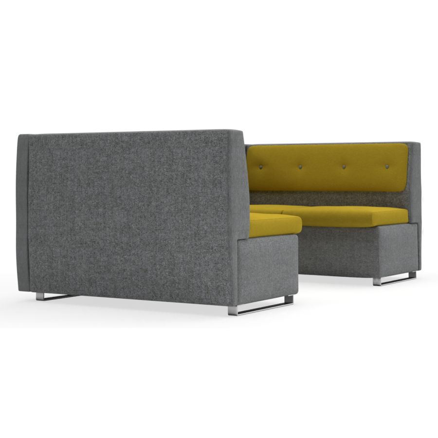 bTogether Open Upholstered 4 Seater Booth Low Back