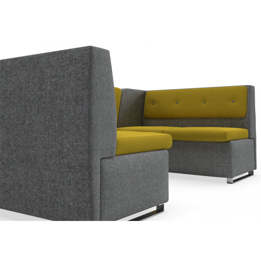 bTogether Open Upholstered 4 Seater Booth Low Back