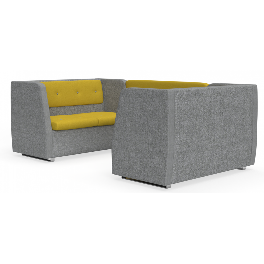 bTogether Open Upholstered 4 Seater Booth Low Back