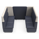 bTogether Open Upholstered 6 Seater Booth