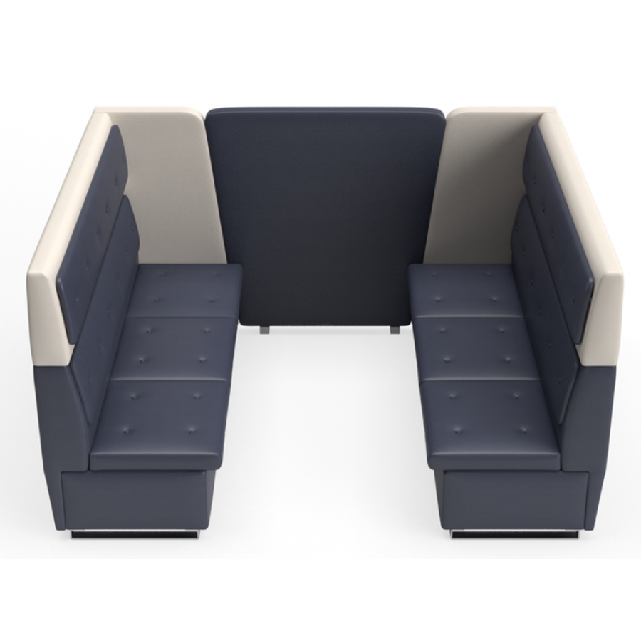 bTogether Open Upholstered 6 Seater Booth