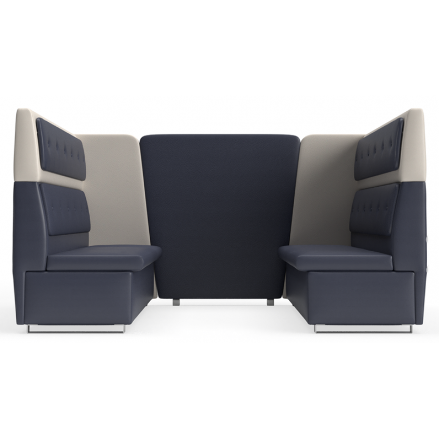 bTogether Open Upholstered 6 Seater Booth