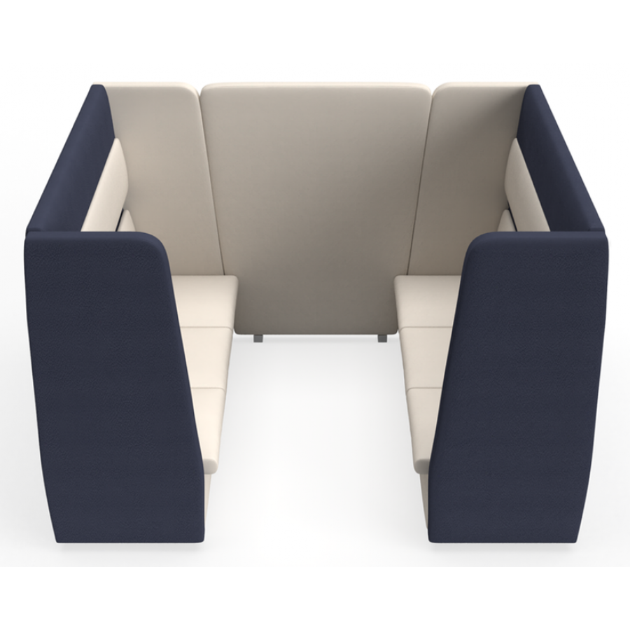 bTogether Open Upholstered 6 Seater Booth High Back