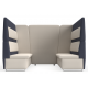 bTogether Open Upholstered 6 Seater Booth High Back