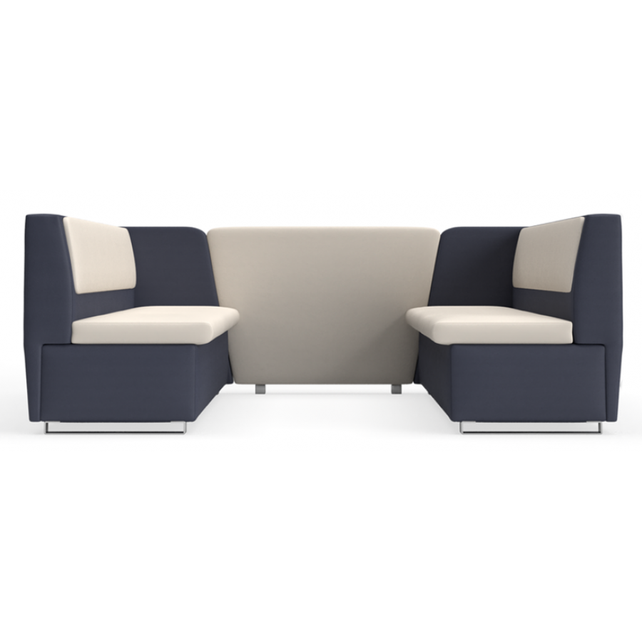 bTogether Open Upholstered 6 Seater Booth Low Back