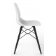 Coco Plastic Shell Chair with Black Wooden Eiffel Frame