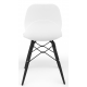 Coco Plastic Shell Chair with Black Wooden Eiffel Frame