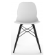 Coco Plastic Shell Chair with Black Wooden Eiffel Frame