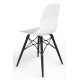 Coco Plastic Shell Chair with Black Wooden Eiffel Frame