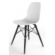 Coco Plastic Shell Chair with Black Wooden Eiffel Frame