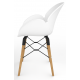 Coco Plastic Shell Tub Chair With Wooden 4 Leg Eiffel Frame