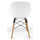 Coco Plastic Shell Tub Chair With Wooden 4 Leg Eiffel Frame