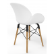 Coco Plastic Shell Tub Chair With Wooden 4 Leg Eiffel Frame