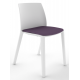 Cashew One Piece Moulded Chair with Upholstered Seat