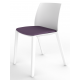 Cashew One Piece Moulded Chair with Upholstered Seat