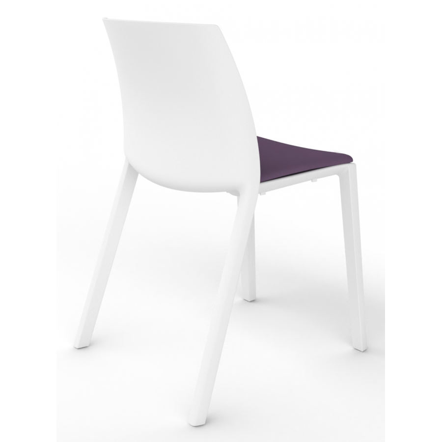 Cashew One Piece Moulded Chair with Upholstered Seat