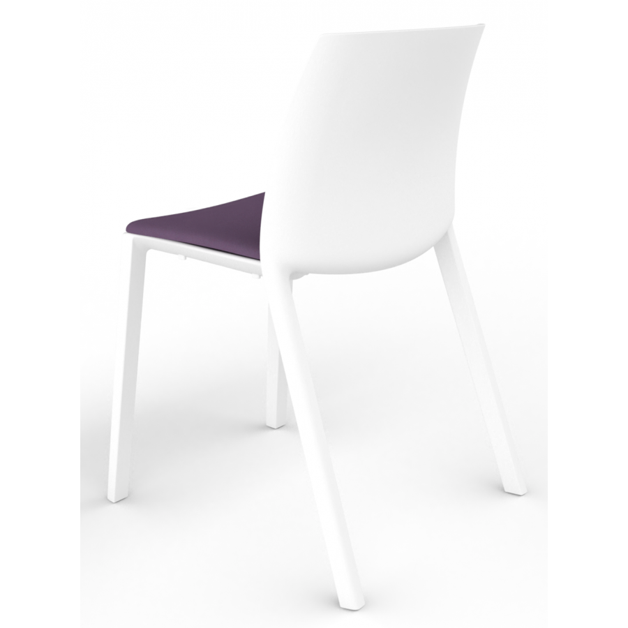 Cashew One Piece Moulded Chair with Upholstered Seat