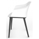 Cashew One Piece Plastic Shell Chair with 4 Black Legs