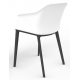 Cashew One Piece Plastic Shell Chair with 4 Black Legs