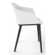 Cashew One Piece Plastic Shell Chair with 4 Black Legs