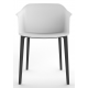 Cashew One Piece Plastic Shell Chair with 4 Black Legs