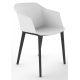 Cashew One Piece Plastic Shell Chair with 4 Black Legs